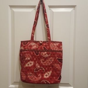 Vera Bradley Red Bandana Print Tote